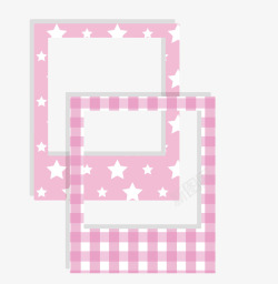 粉色格子粉色相框矢量图高清图片