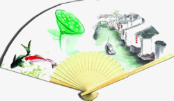 中国风图案扇子素材