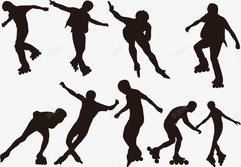 轮滑人物剪影png免抠素材_88icon https://88icon.com 人物剪影 户外 轮滑剪影 运动剪影 郊游剪影