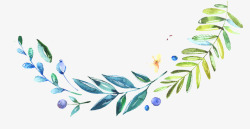 韩国彩绘花纹彩绘叶子藤蔓高清图片