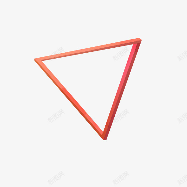 红色三角形png免抠素材_88icon https://88icon.com 几何点缀 发光 科技 简约 红色渐变