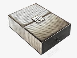 包装盒面设计精致仿金属面包装盒高清图片