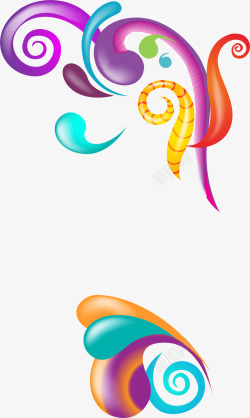 彩色缤纷抽象花纹素材