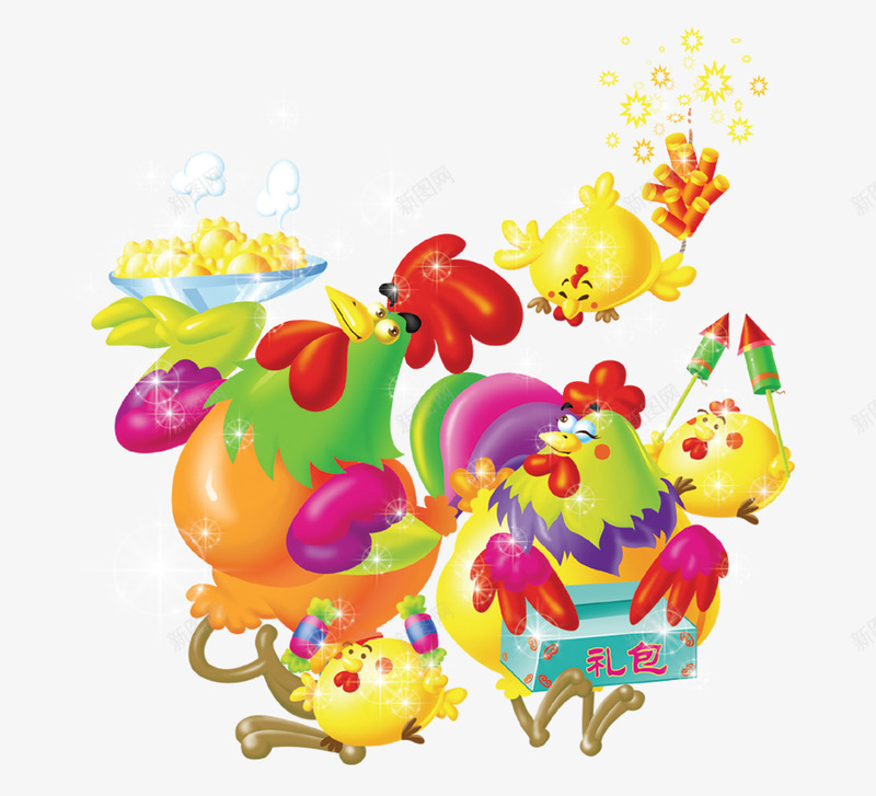 新年礼包png免抠素材_88icon https://88icon.com 吉祥 新年礼包 鸡年