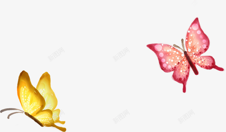 蝴蝶水彩画无框画背景png免抠素材_88icon https://88icon.com 水彩画 背景 蝴蝶