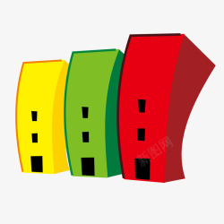 彩色住宅彩色住宅楼矢量图高清图片