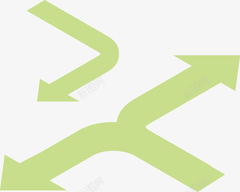 绿色PNG创意道路箭头图矢量图图标图标