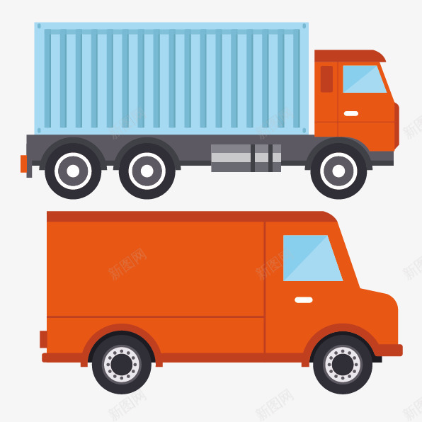 卡通卡车png免抠素材_88icon https://88icon.com 交通 交通标志 卡车 汽车 货车