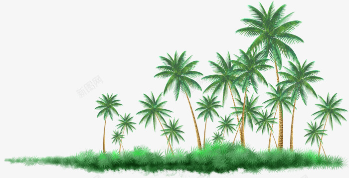 热带植物椰子树png免抠素材_88icon https://88icon.com 椰子树 热带植物