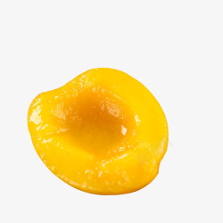 黄桃罐头黄桃切开高清图片