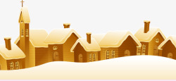 雪地房子圣诞素材
