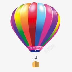彩色热气球元素素材