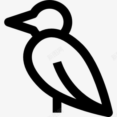 鸟鸭的轮廓图标图标