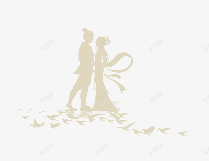 七夕牛郎织女剪影png免抠素材_88icon https://88icon.com 七夕 剪影 喜鹊 情人节 牛郎 织女