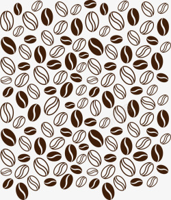 矢量咖啡豆底纹咖啡豆底纹矢量图高清图片