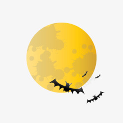 蝙蝠万圣节月亮可怕的万圣节素材