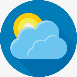 云带天气多云带阴影logo图标图标