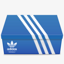 矢量鞋盒子Adidas跑步鞋鞋盒子图标高清图片