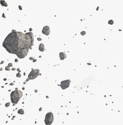 石子透明PNG飞溅碎石高清图片
