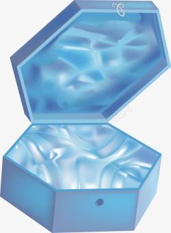 一个蓝色盒子矢量图素材