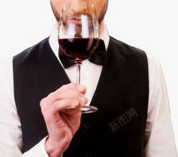 喝酒人品尝红酒高清图片