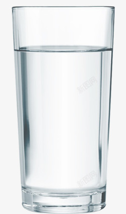 PNG格式素材一杯水与玻璃杯高清图片