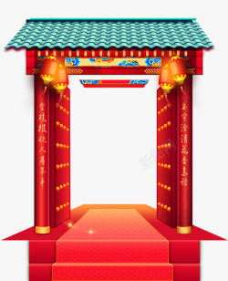 传统古建筑中国风门头高清图片