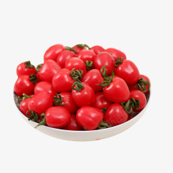 红色柿子产品实物美味千禧果一盘高清图片