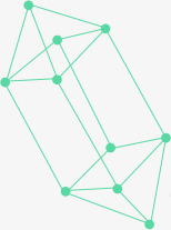 几何体绿色线条几何体装饰素材