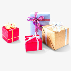 正面立体盒子生日礼物包装盒元素高清图片