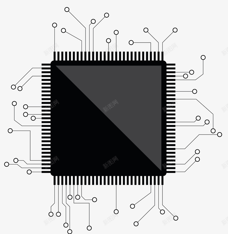 复杂的高科技芯片png免抠素材_88icon https://88icon.com 复杂 智能芯片 未来高科技 矢量电子芯片 矢量芯片 芯片 高科技