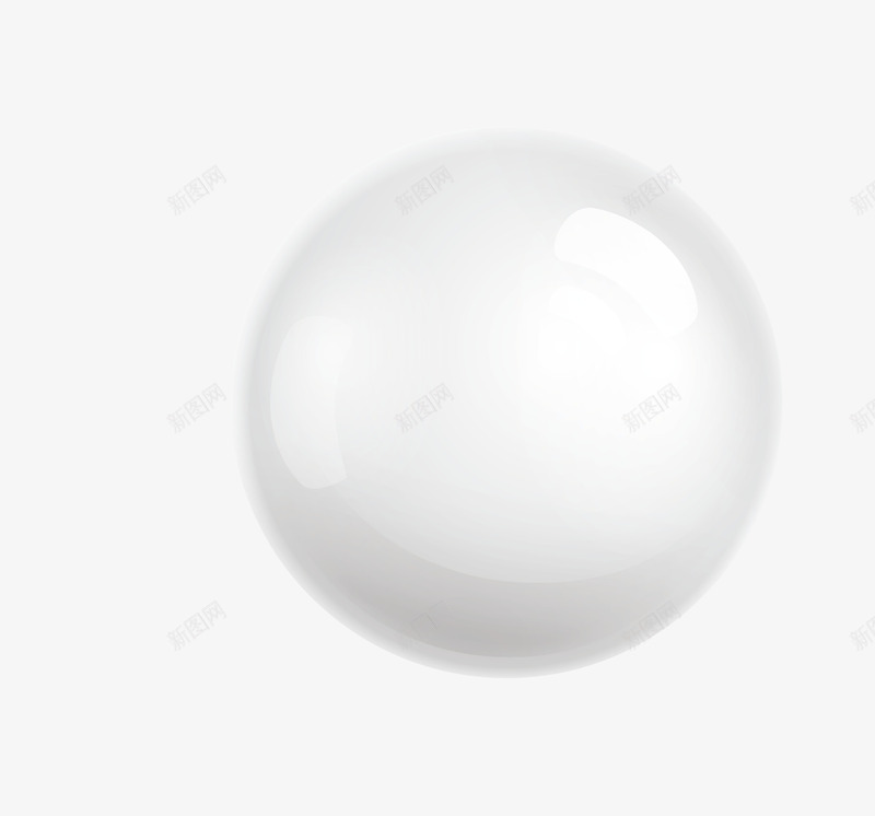 白色立体球体珍珠png免抠素材_88icon https://88icon.com 珍珠球体 白色球体 矢量球体 立体球体