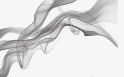 灰色透明轻烟烟雾烟云扭曲飘散素材