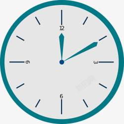 一个蓝色时钟矢量图素材
