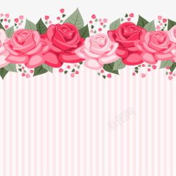 情人节卡片背景蔷薇花藤元素素材