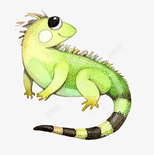 卡通绿色蜥蜴png免抠素材_88icon https://88icon.com 变色龙 森林 热带雨林 蜥蜴