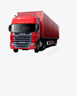 红色卡车红色货车卡车高清图片