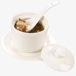 勺子炖罐养生炖汤炖盅高清图片