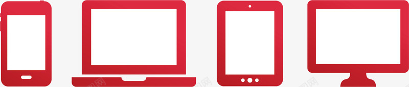 手机NOW直播图标创意红色终端设备图图标图标