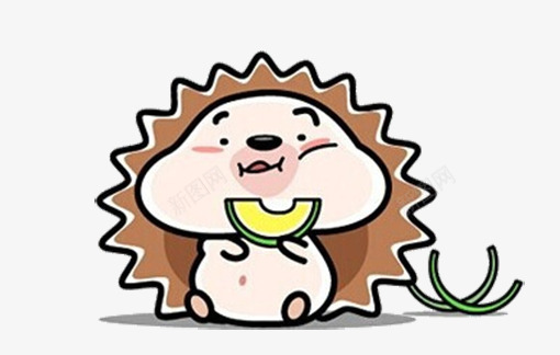 卡通吃东西的刺猬png免抠素材_88icon https://88icon.com 刺猬 吃东西 哈密瓜 贪吃
