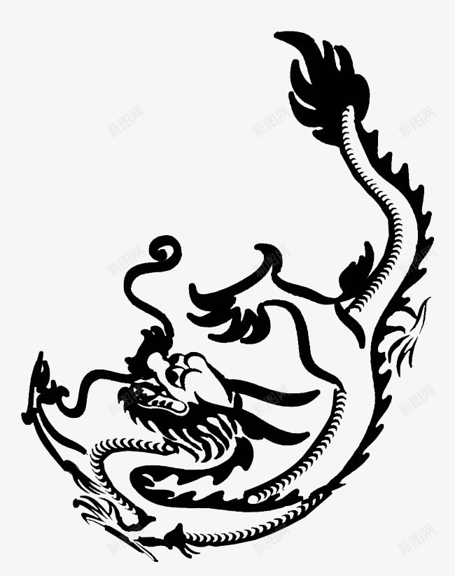 墨龙中国精神国风png免抠素材_88icon https://88icon.com 印刷 商业雕刻 墨龙 平面设计 民族精神 水墨画 线条装饰 龙的精神