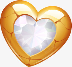创意合成质感爱心形状宝石钻石素材