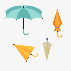橙色雨伞雨伞插画高清图片