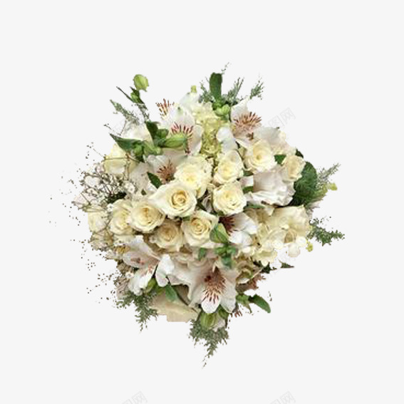 盛开的花束png免抠素材_88icon https://88icon.com 娇艳欲滴 心情愉悦 枝叶 白色花束 白色花簇 盛开 纯洁 装饰