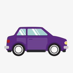 时尚紫色出租车矢量图素材