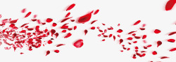 红色花瓣漂浮装饰素材