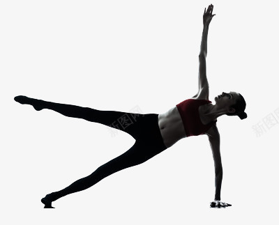 女子瑜伽动作的单手侧立png免抠素材_88icon https://88icon.com 健身 女子 瑜伽 运动