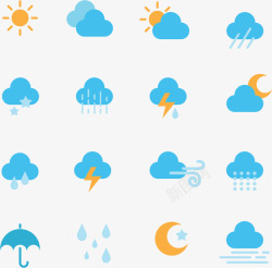 下雨符号天气符号矢量图图标高清图片