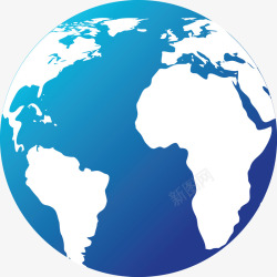 创意地球图案蓝色地球矢量图高清图片
