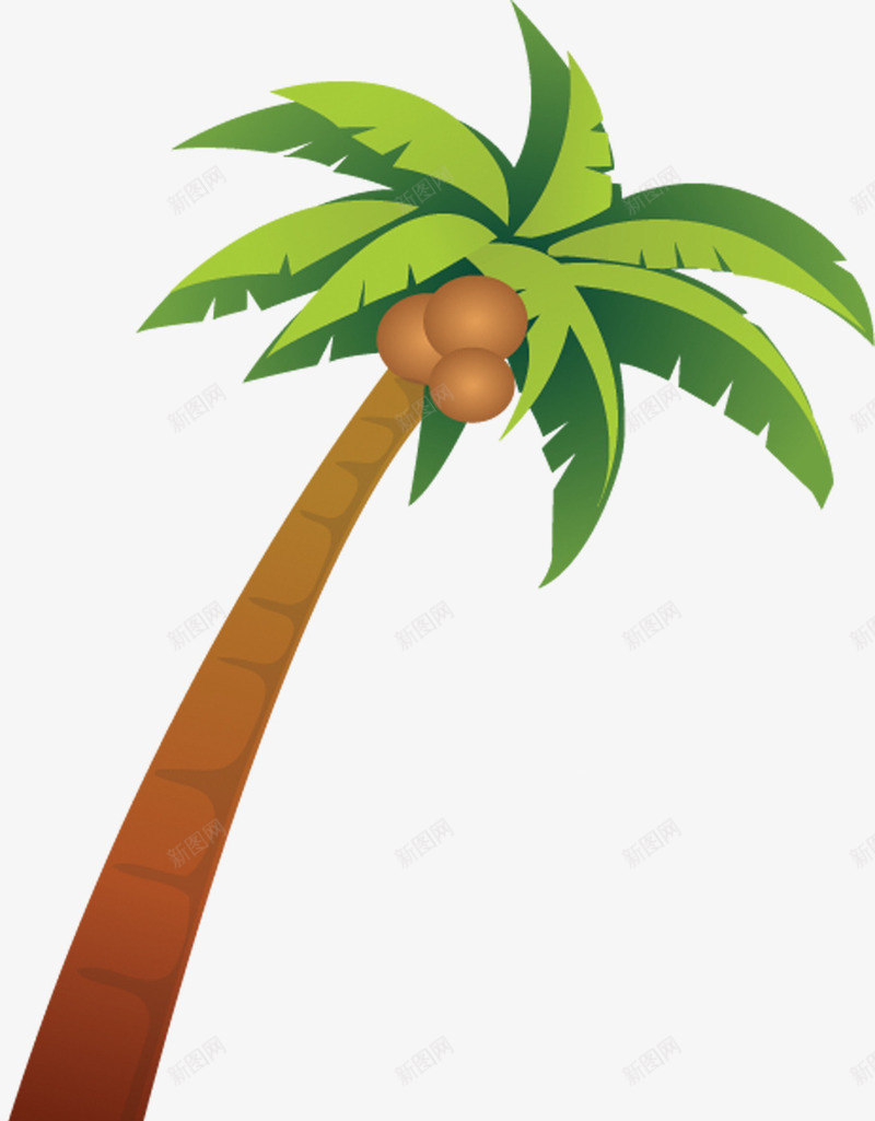 植物沙滩小清新绿色椰子树png免抠素材_88icon https://88icon.com 植物 椰子树 沙滩 清新 绿色